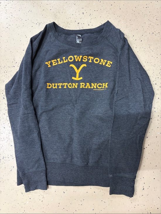 Sweaters - Yellowstone Dutton Ranch Graphic Crewneck Sweater - Charcoal
